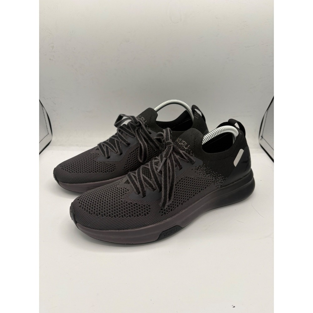 KURU Flux running shoes with a NovaKnit 9.5 Medium Black Athletic Sneakers
